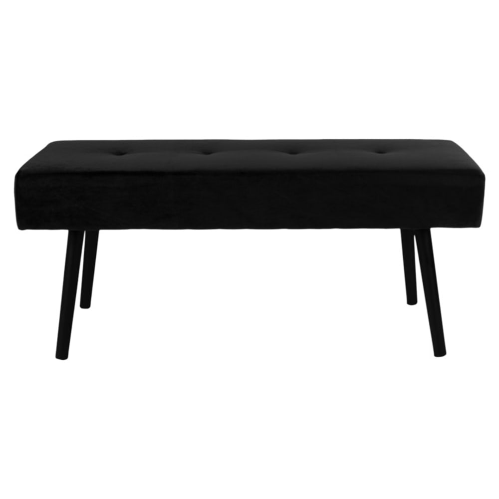 banc en velours noir
