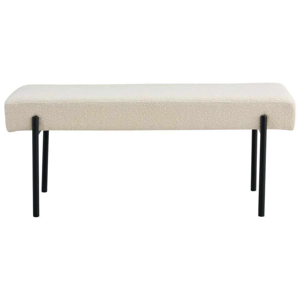 banc en tissu écru 100