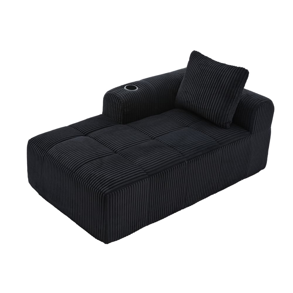 Chaise longue modulable - velours