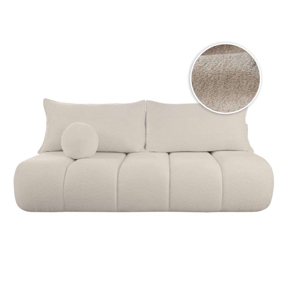 Canapé convertible droit - places beige