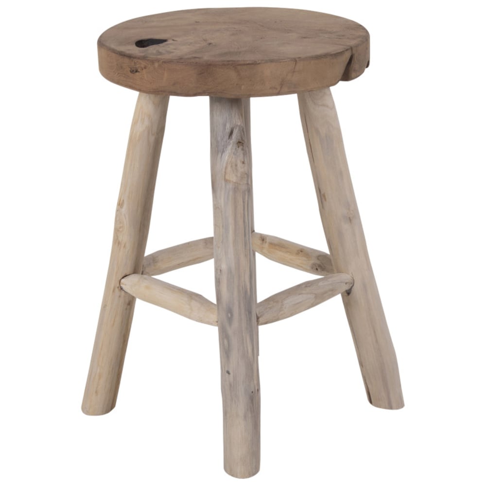 Tabouret en teck massif