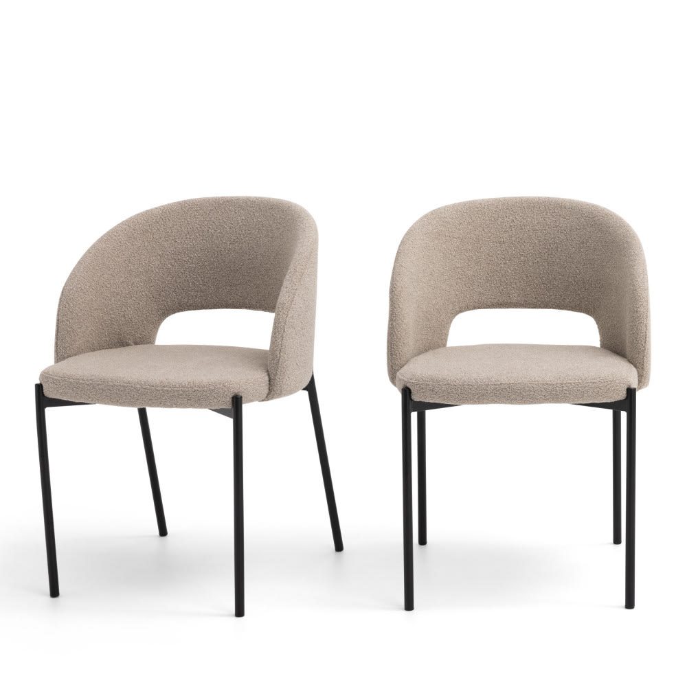 Lot de 2 chaises en tissu