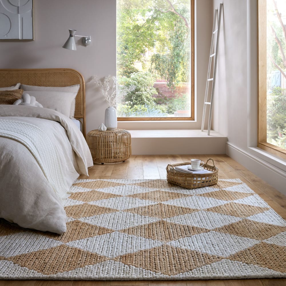 Tapis en jute marron et blanc 160x230cm — vue 3