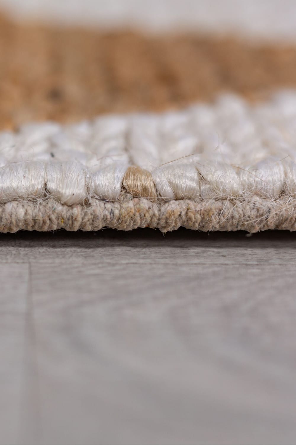 Tapis en jute marron et blanc 160x230cm — vue 4