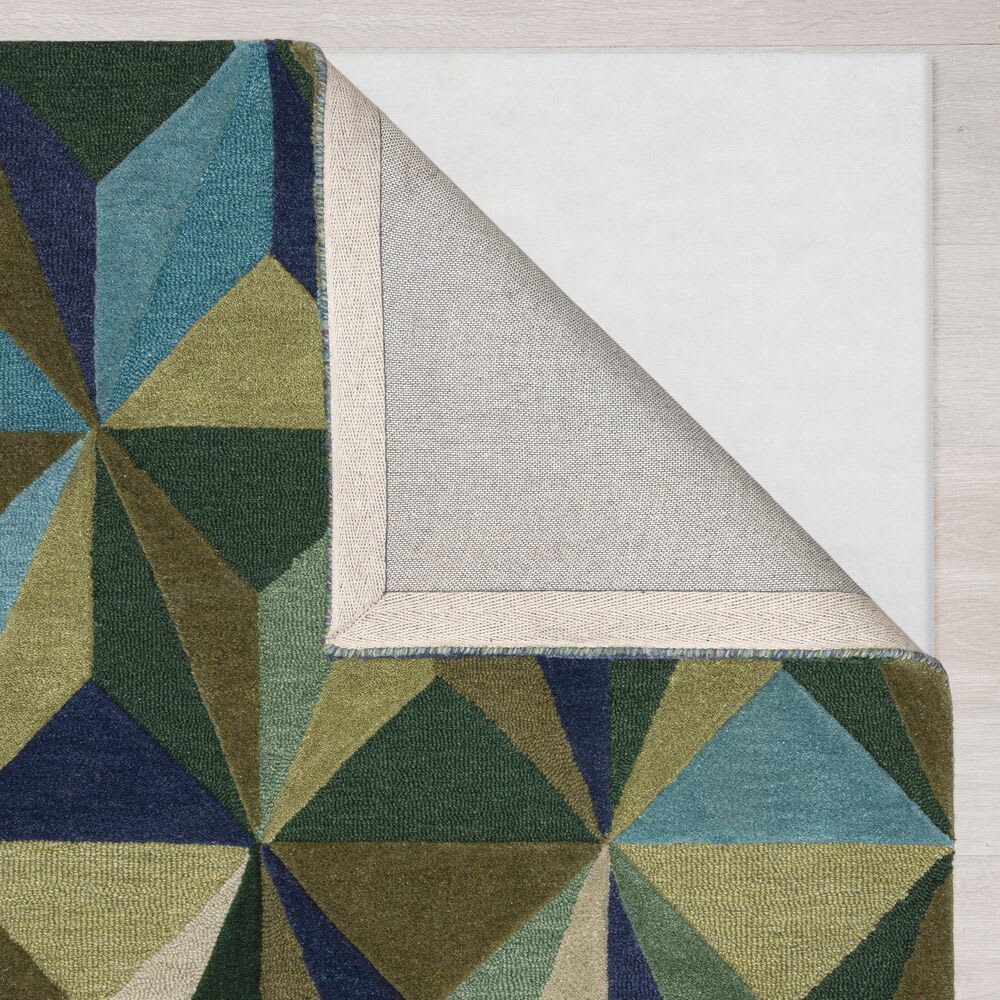 Tapis en laine verte et bleue 120x170cm — vue 4