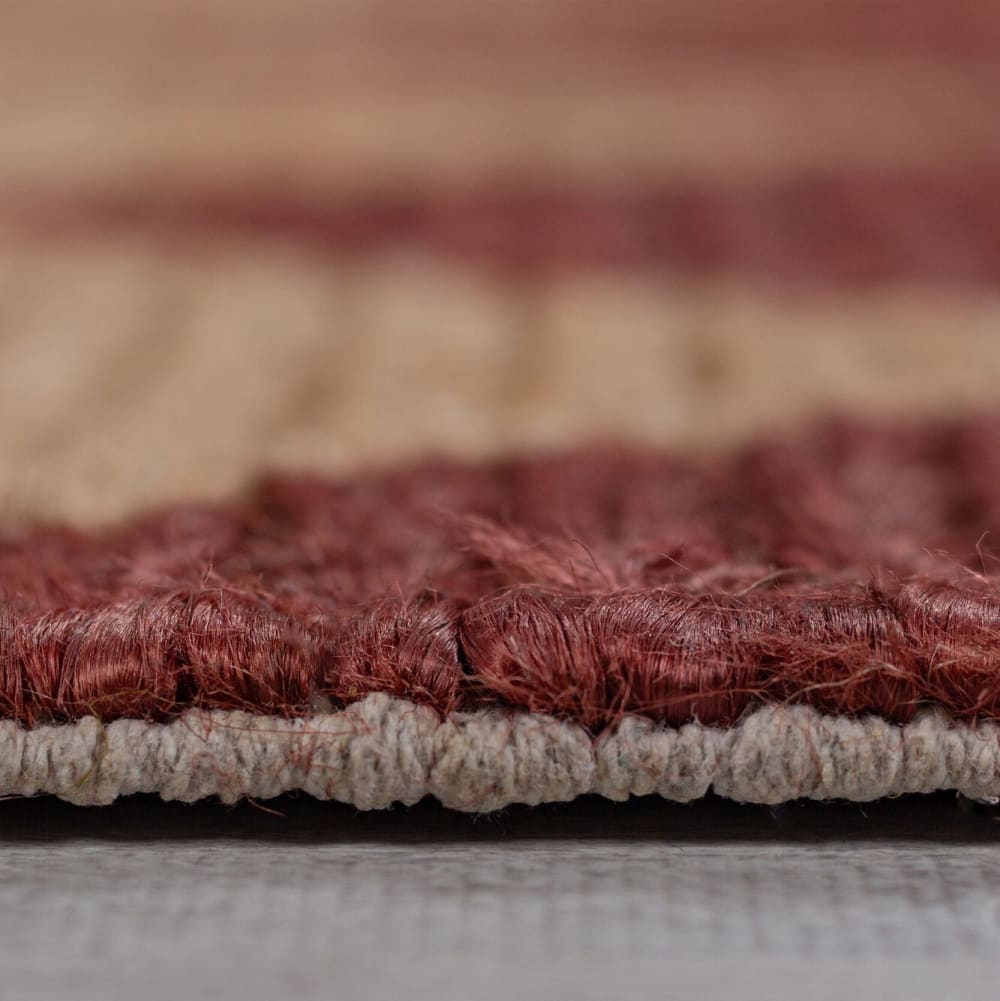 Tapis de couloir en jute marron et terracotta 80x230cm — vue 4
