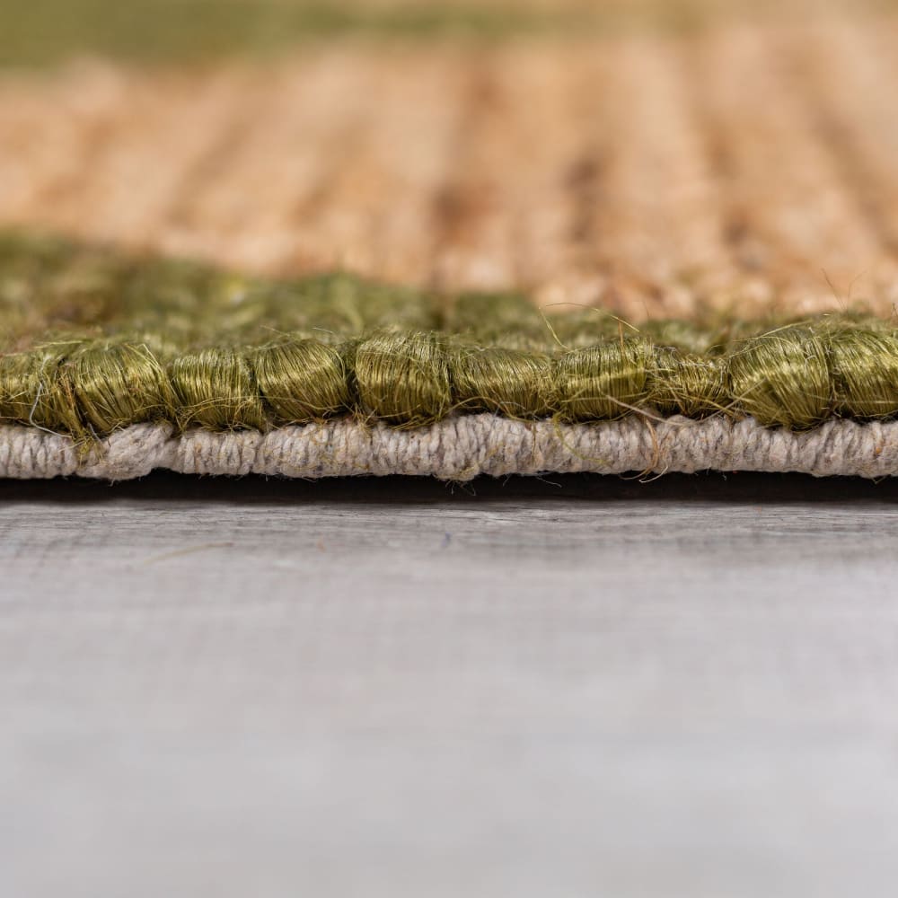 Tapis en jute marron et vert 120x170cm — vue 4