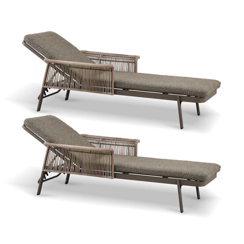 Lot de 2 chaises longues