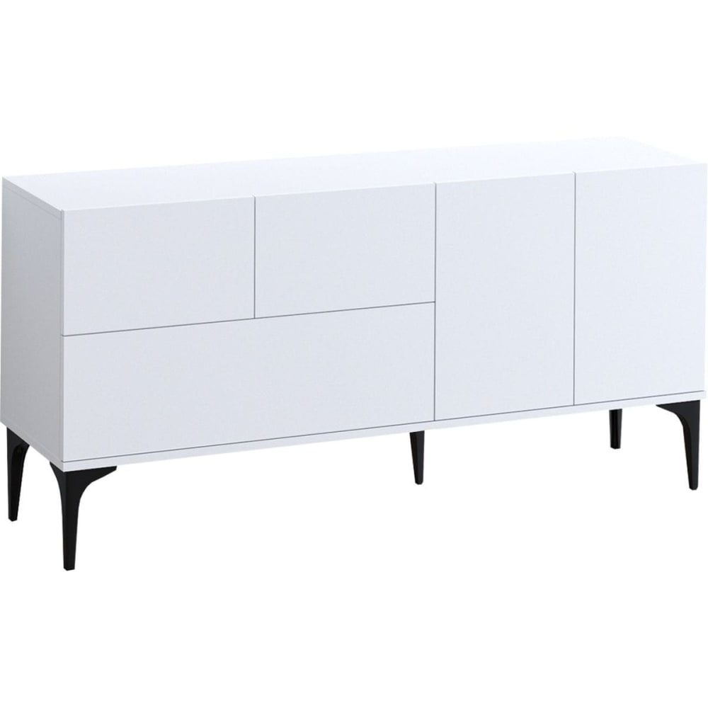 Buffet 5 portes blanc 150 cm