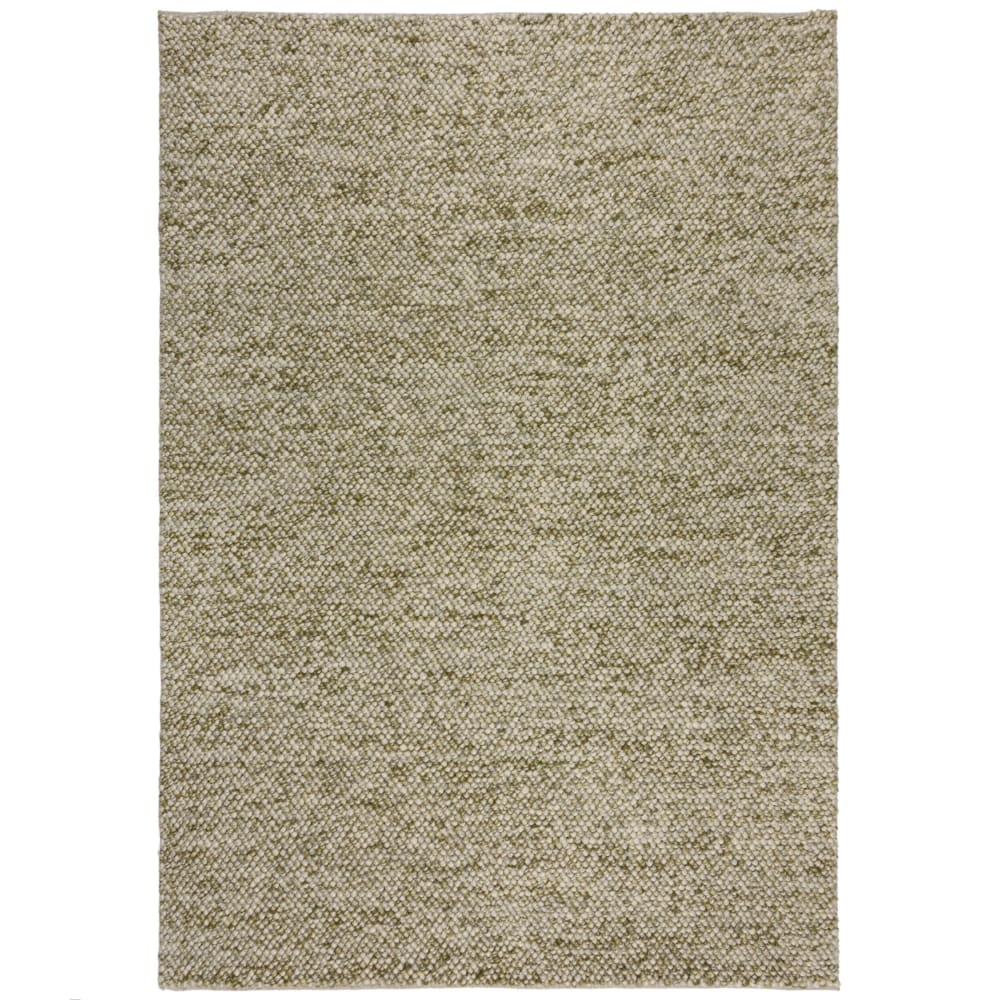 Tapis en laine effet bulle verte 160x230cm