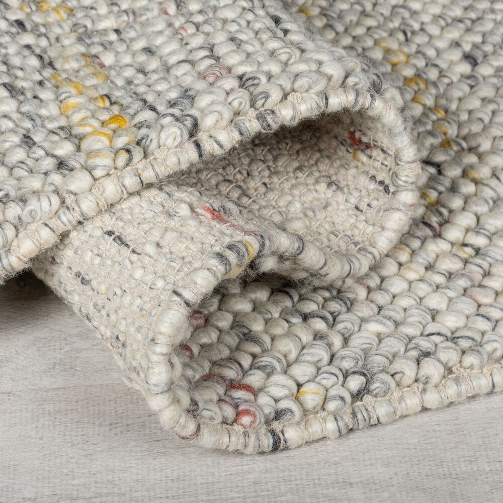 Tapis en laine effet bulle noire 80x150cm — vue 4