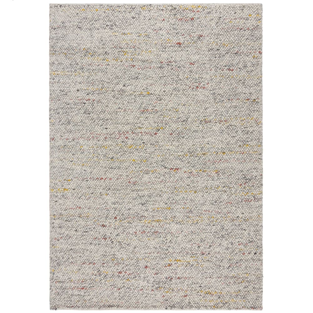 Tapis en laine effet bulle noire 120x170cm