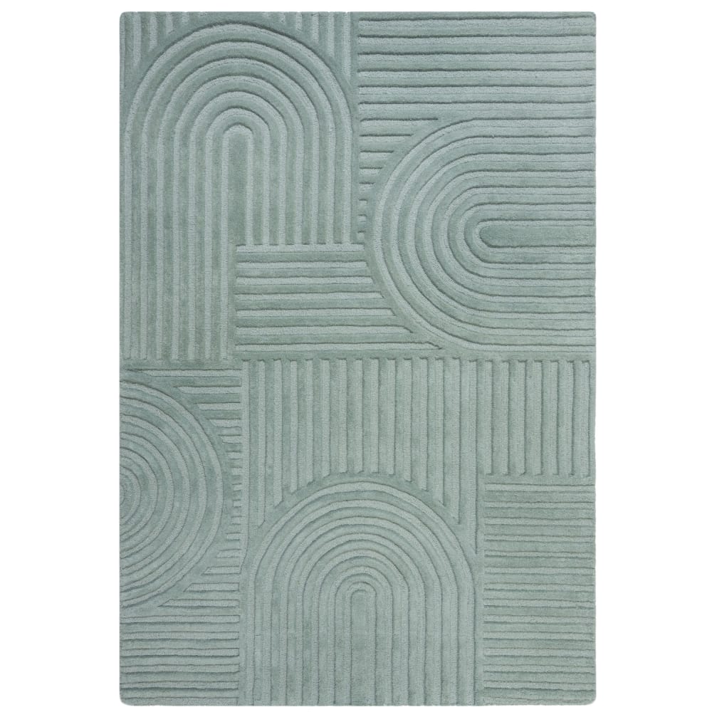 Tapis en laine bleue