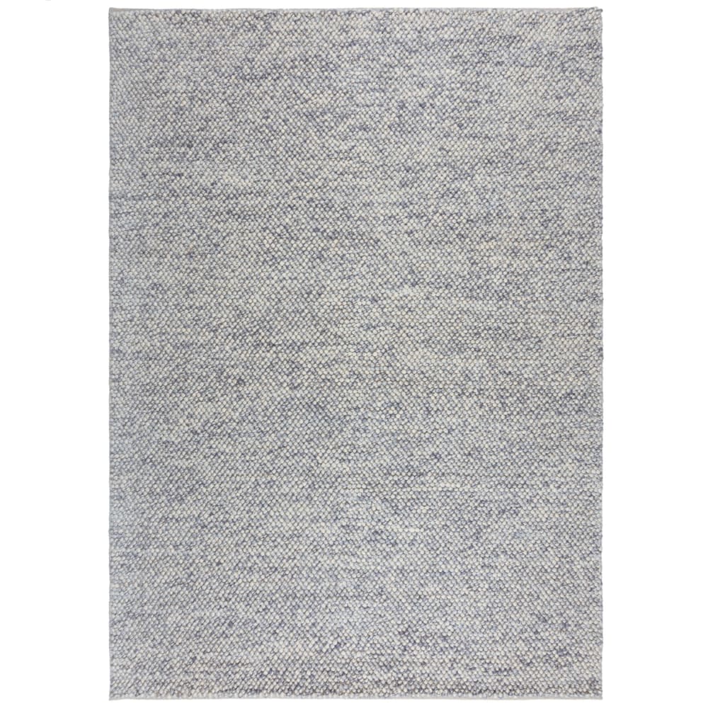 Tapis en laine effet - bleue
