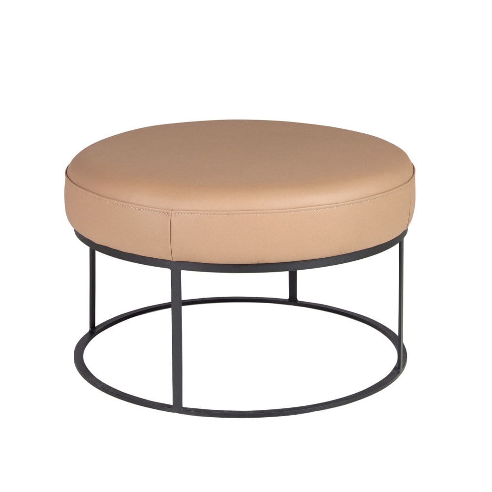 banquette en cuir marron