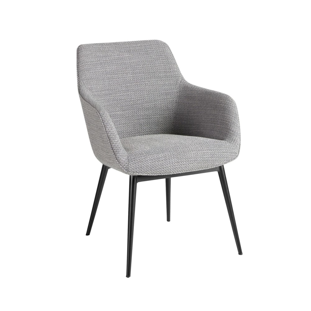 chaise en tissu gris