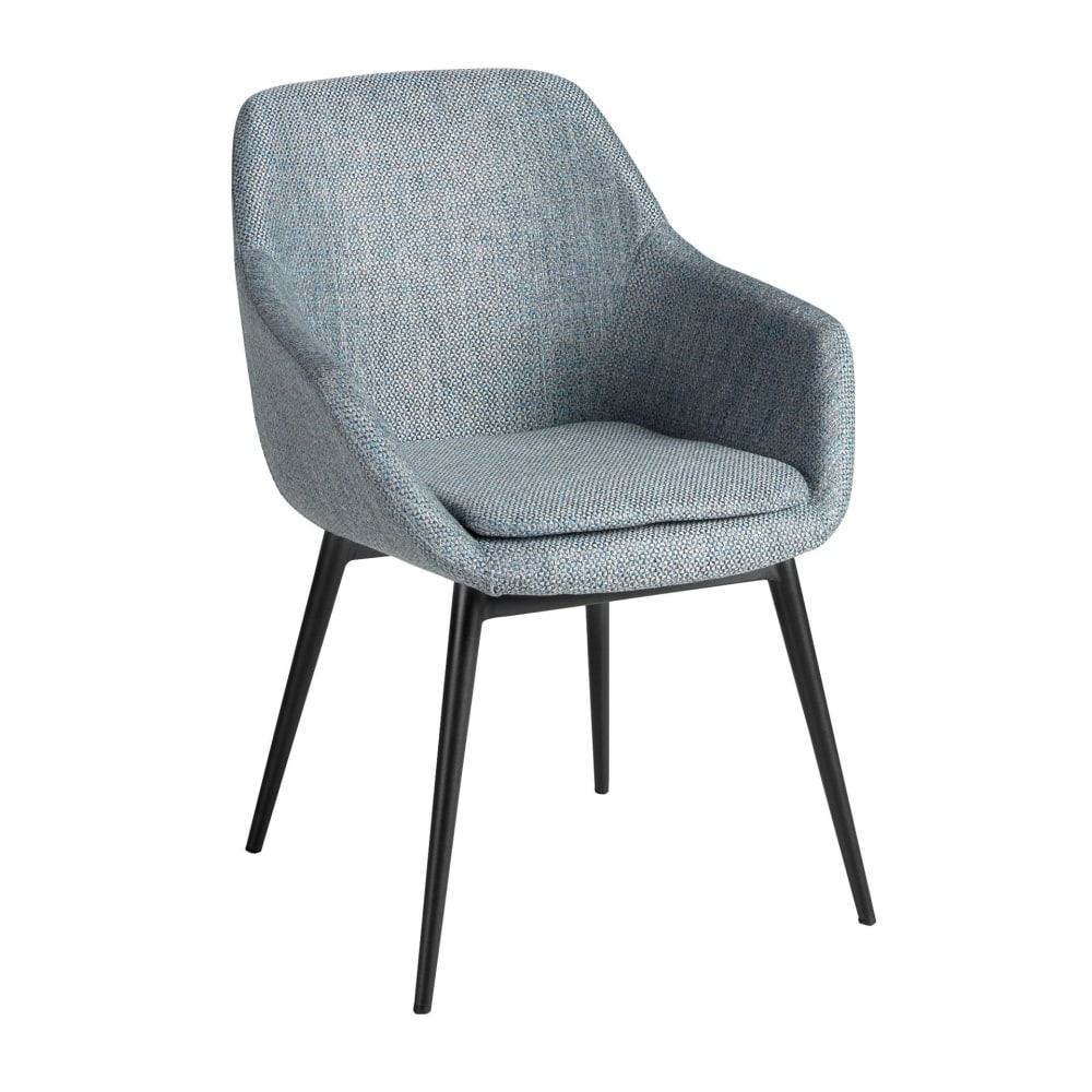 Chaise en tissu bleu