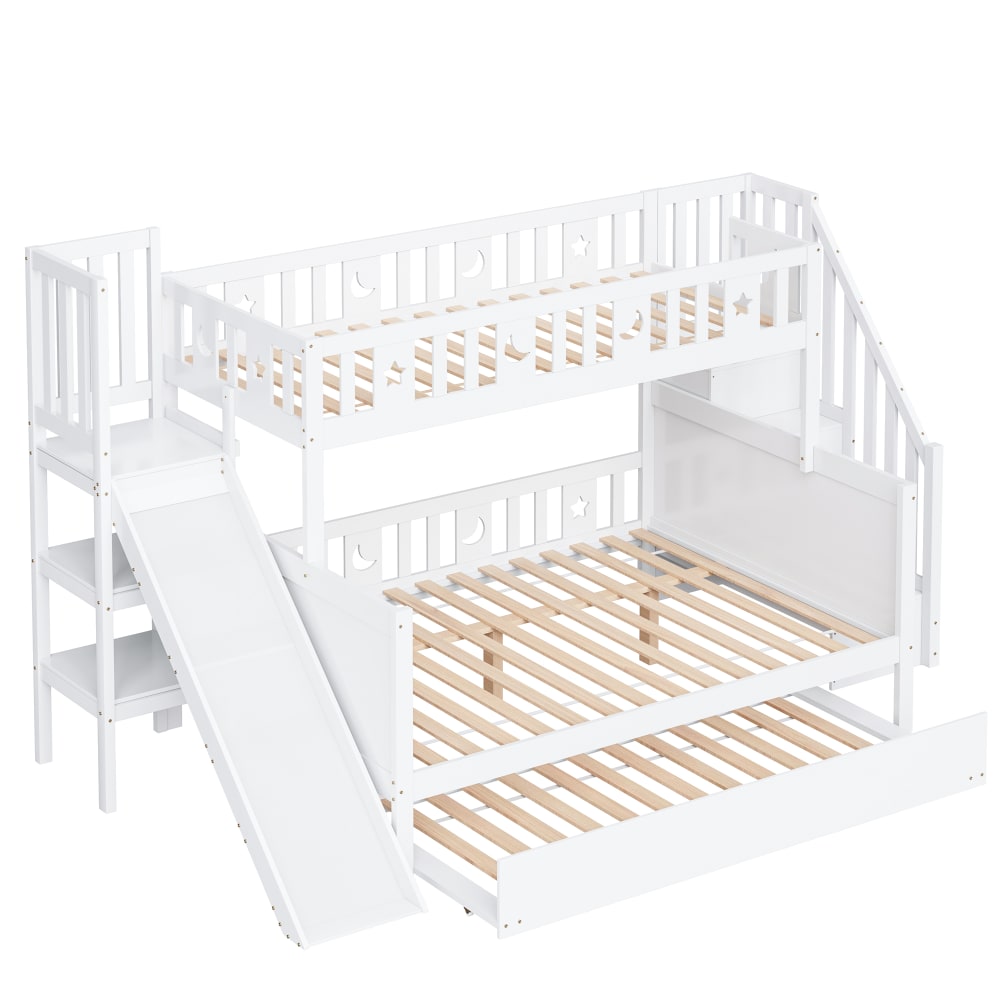 Lit superposé en bois - rangement