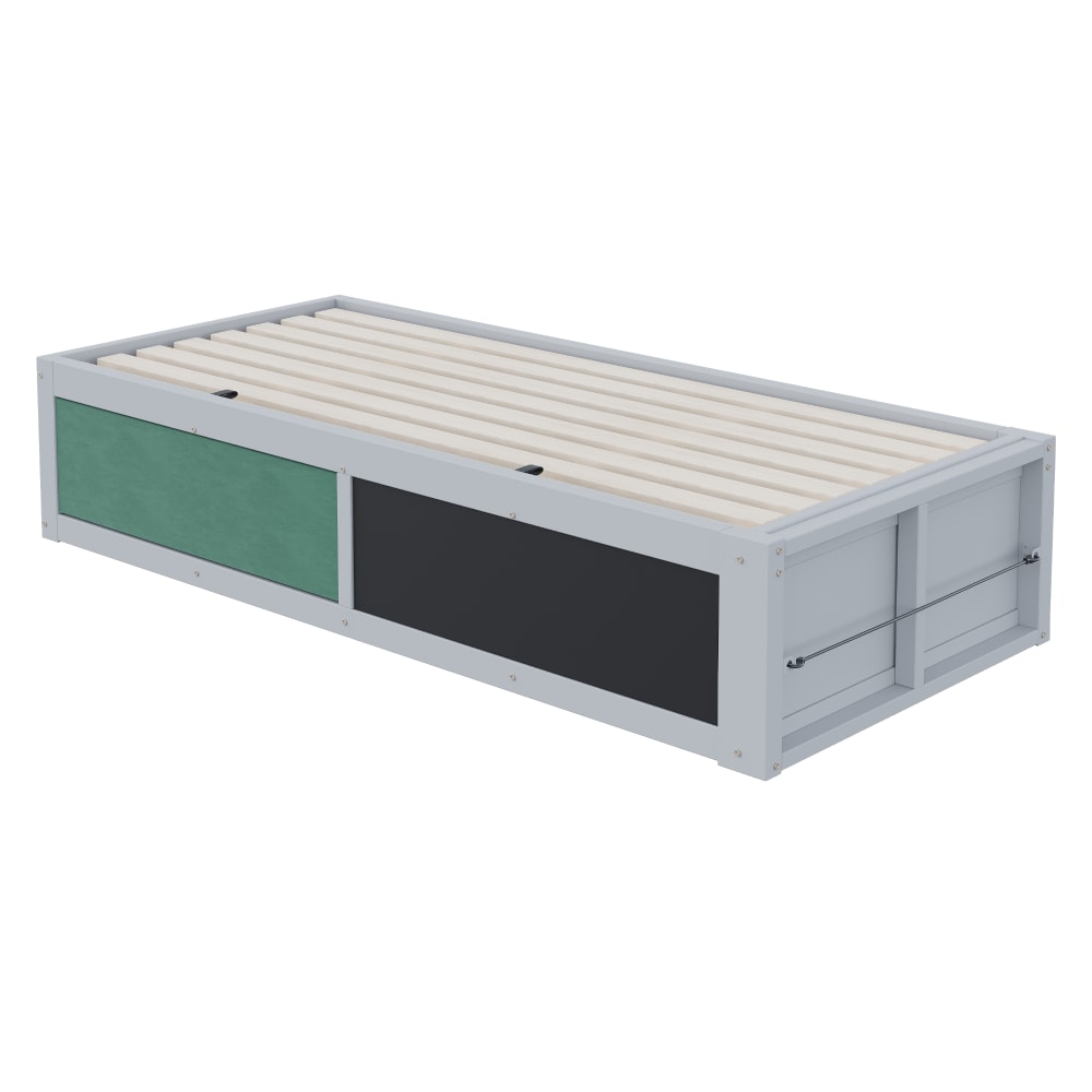 Lit enfant en bois gris