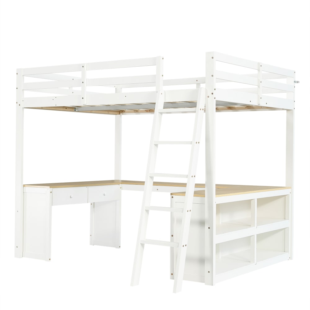 Lit mezzanine en pin - 140 table