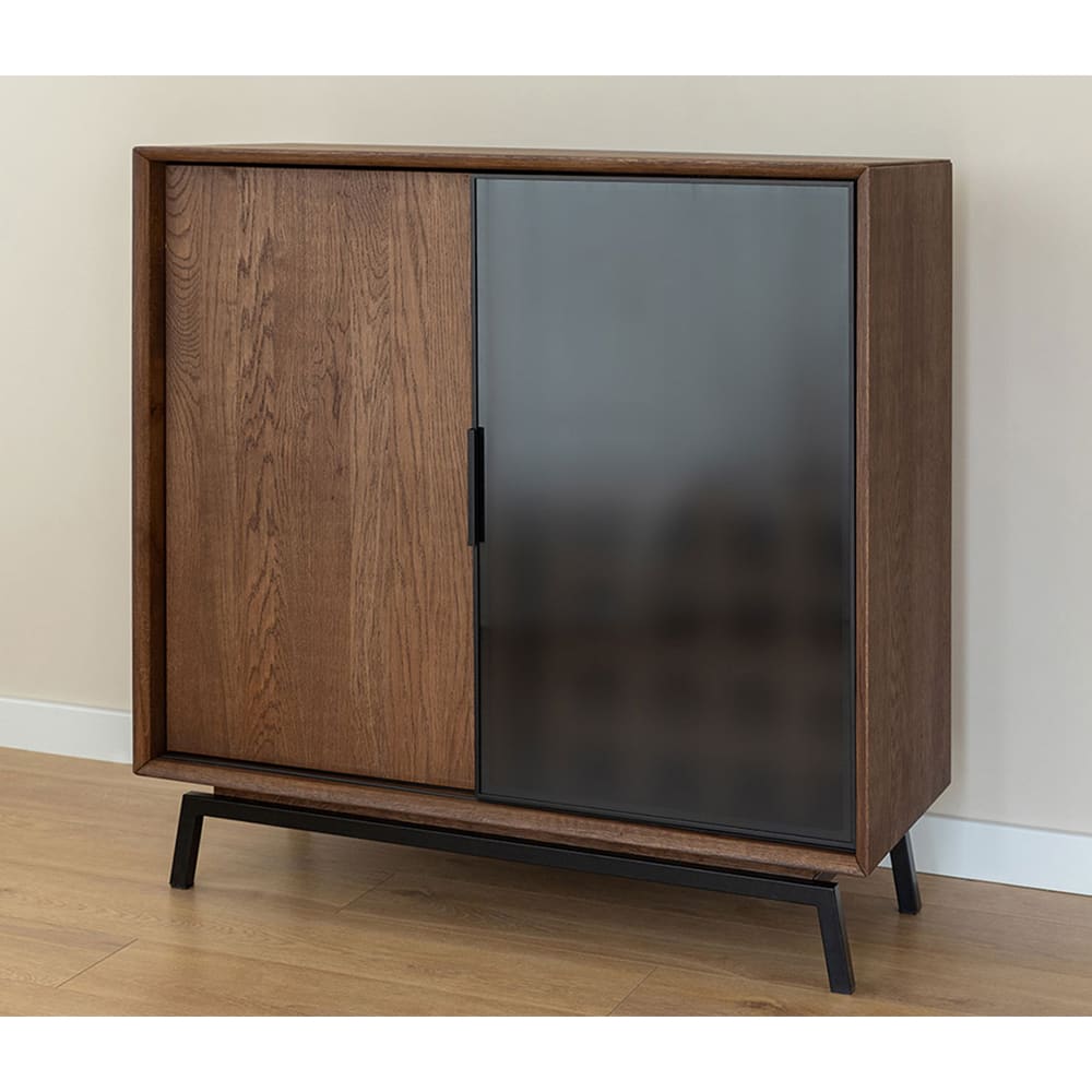 Weinregal mit 16 Fächern aus Massivholz 101x45x101cm, eiche tabak