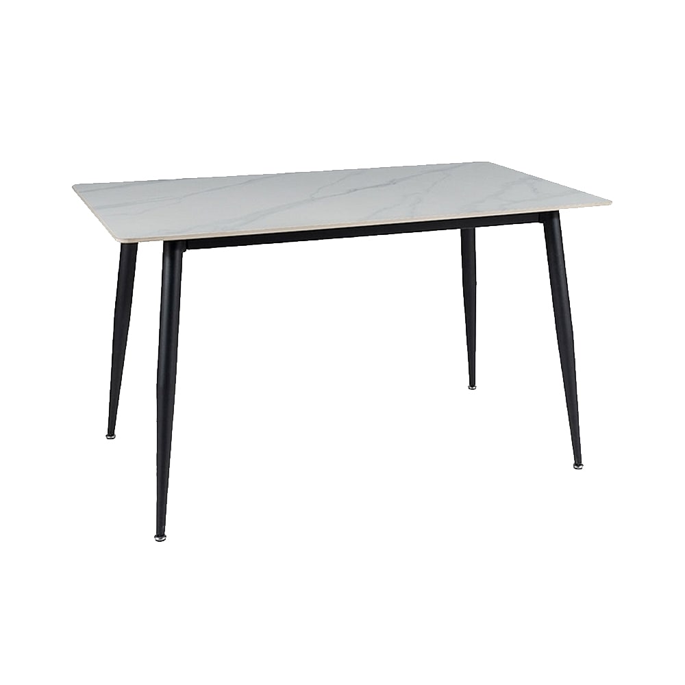 Feldmann-Wohnen Esstisch modernes Design aus Keramik 160x90x76cm, marmor weiß style modern - Metall