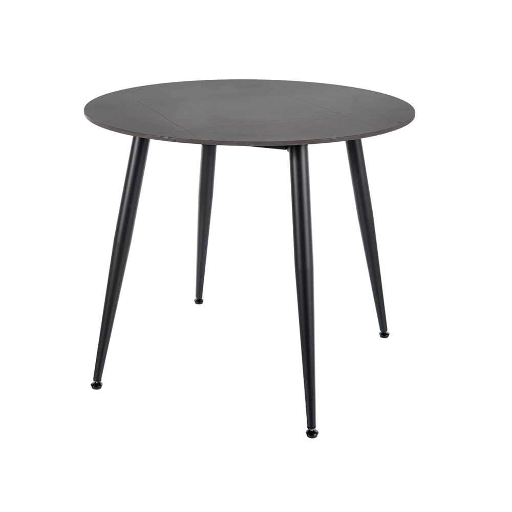 Feldmann-Wohnen Esstisch modernes Design aus Keramik 90x90x76cm, marmor schwarz style modern - Metall