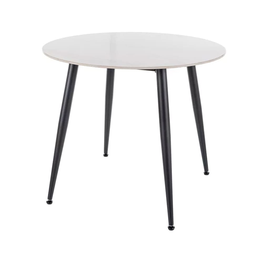 Feldmann-Wohnen Esstisch modernes Design aus Keramik 90x90x76cm, marmor weiß style modern - Metall