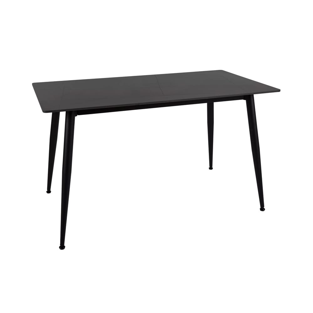 Feldmann-Wohnen Esstisch modernes Design aus Keramik 130x70x76cm, marmor schwarz style modern - Metall