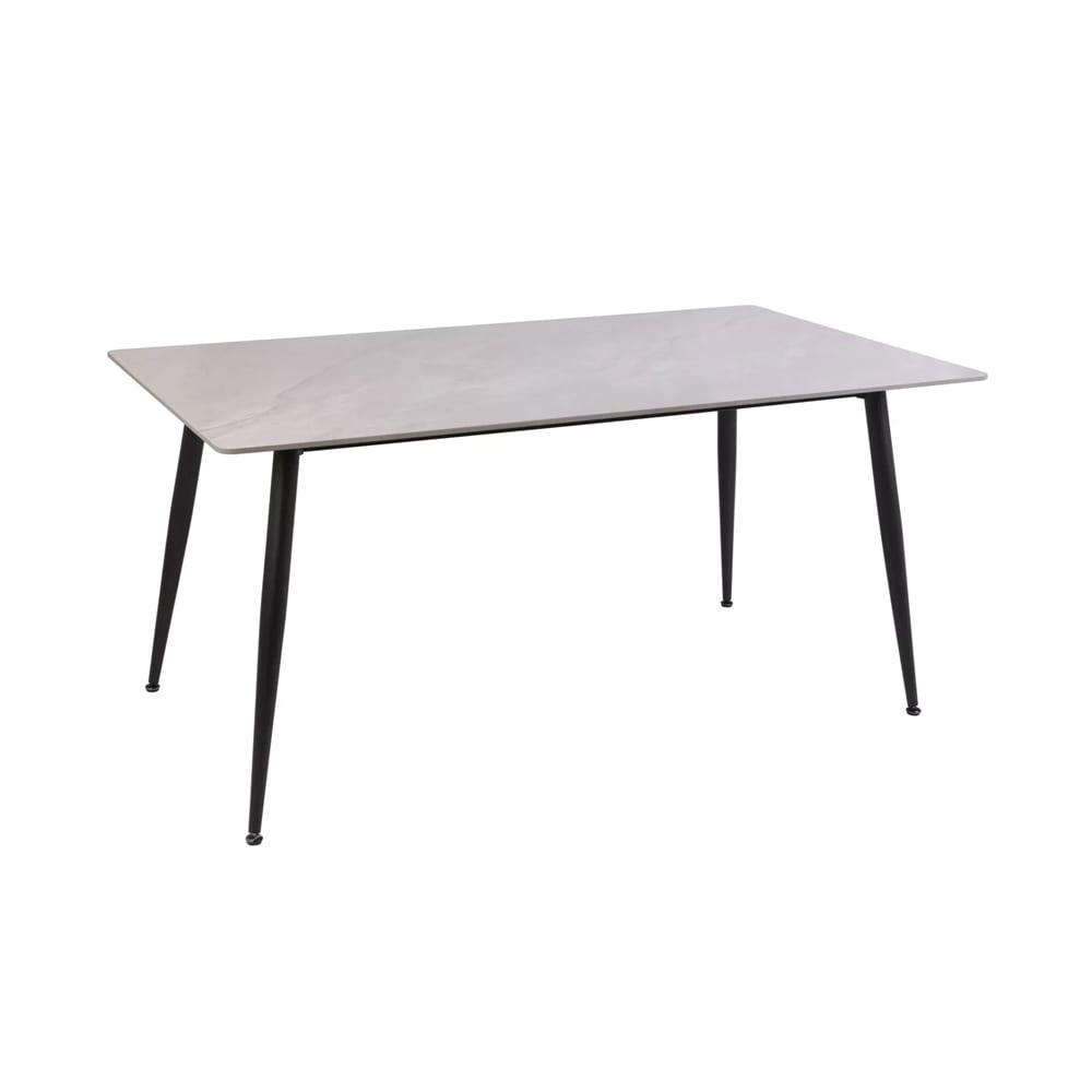 Feldmann-Wohnen Esstisch modernes Design aus Keramik 130x70x76cm, marmor grau style modern - Metall