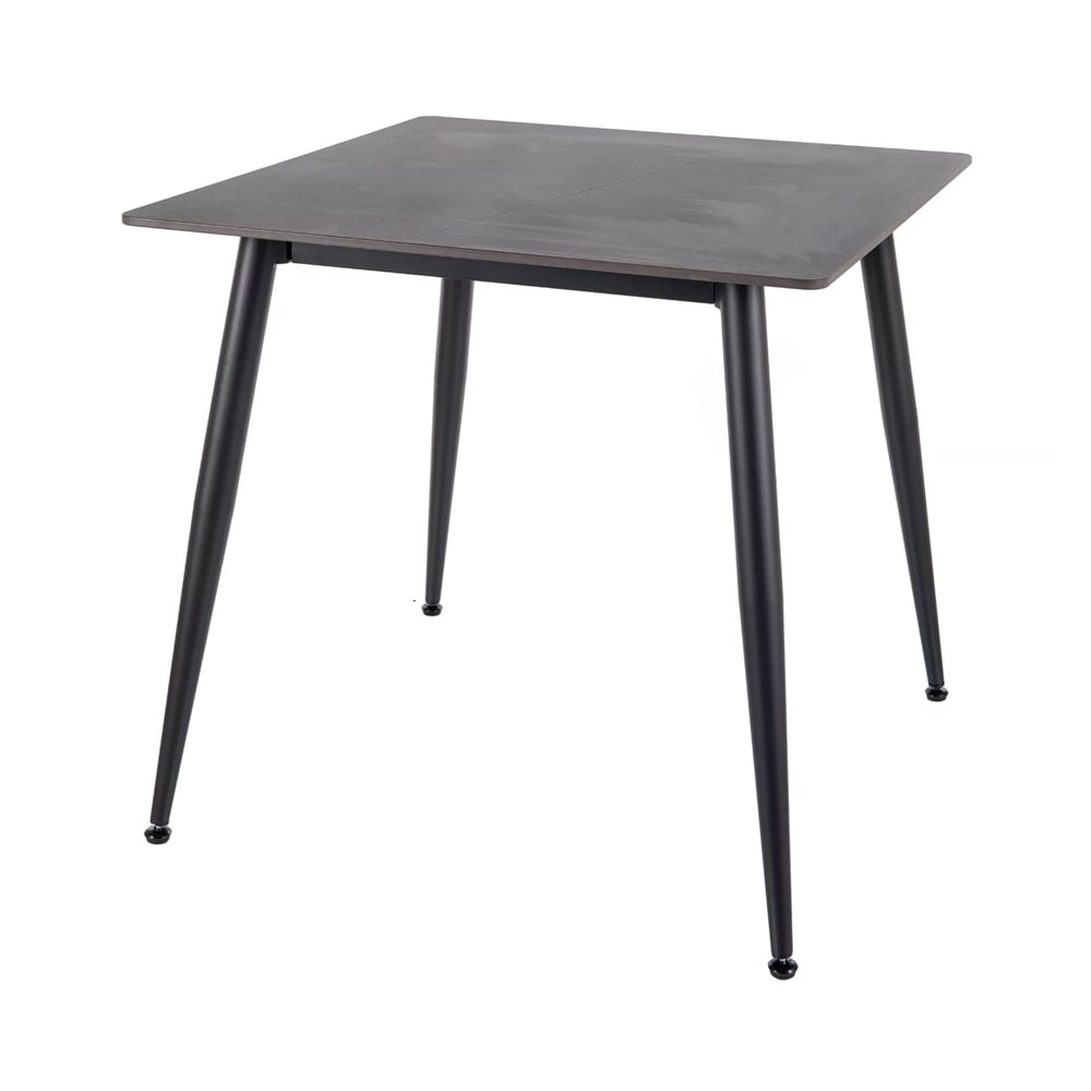 Feldmann-Wohnen Esstisch modernes Design aus Keramik 80x80x76cm, marmor schwarz style modern - Metall