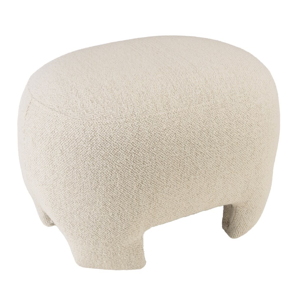 MACABANE Sitzkissen aus Bouclé-Stoff style classic chic Beige Pes - Polyester
