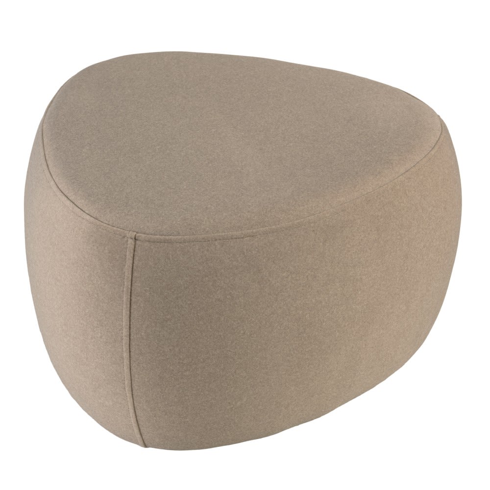 Pouf forme galet en tissu