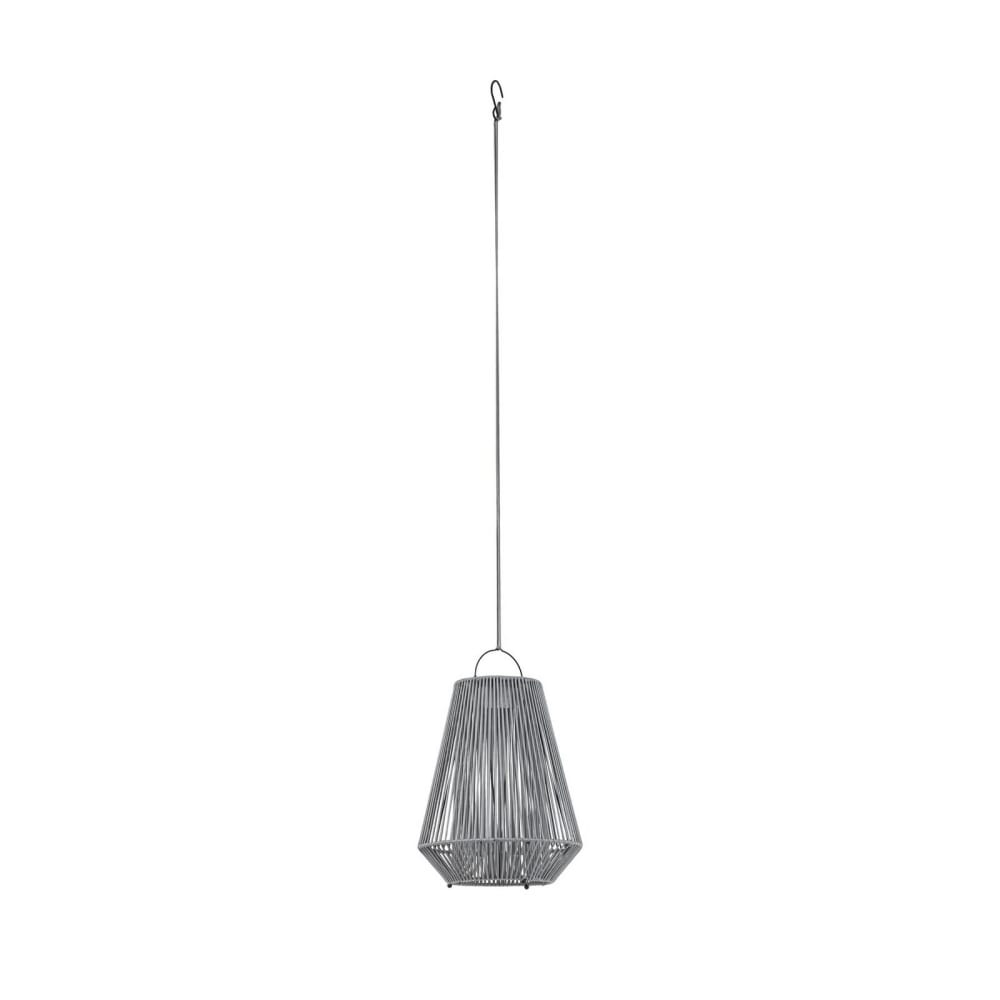 Lampe solaire en plastique gris