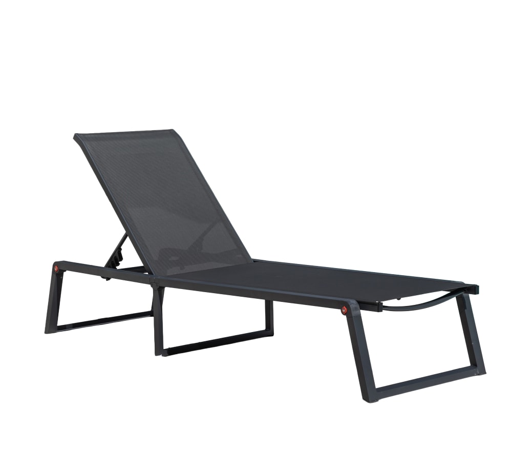 Bain de soleil en aluminium  pliable  gris anthracite