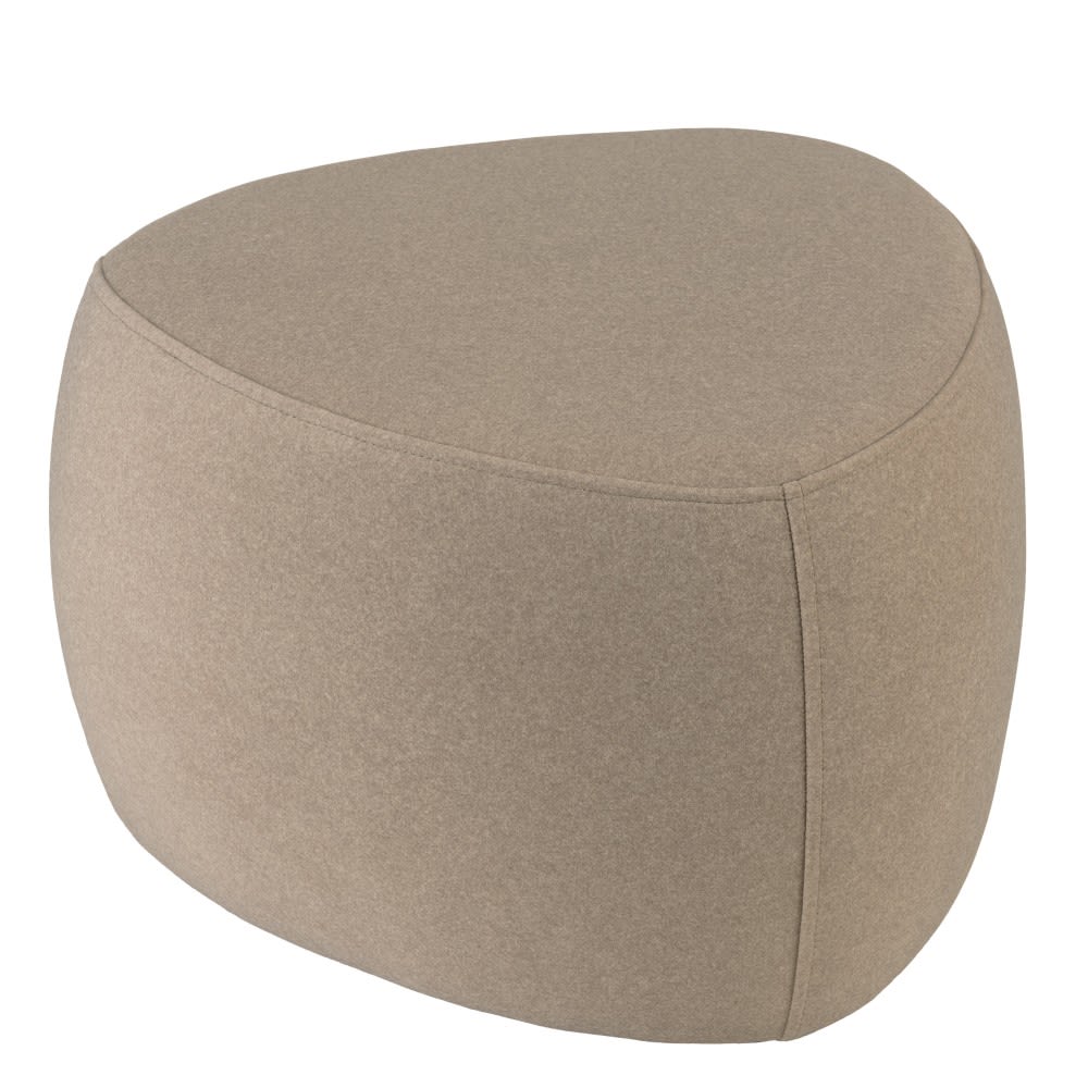 Pouf forme galet en tissu
