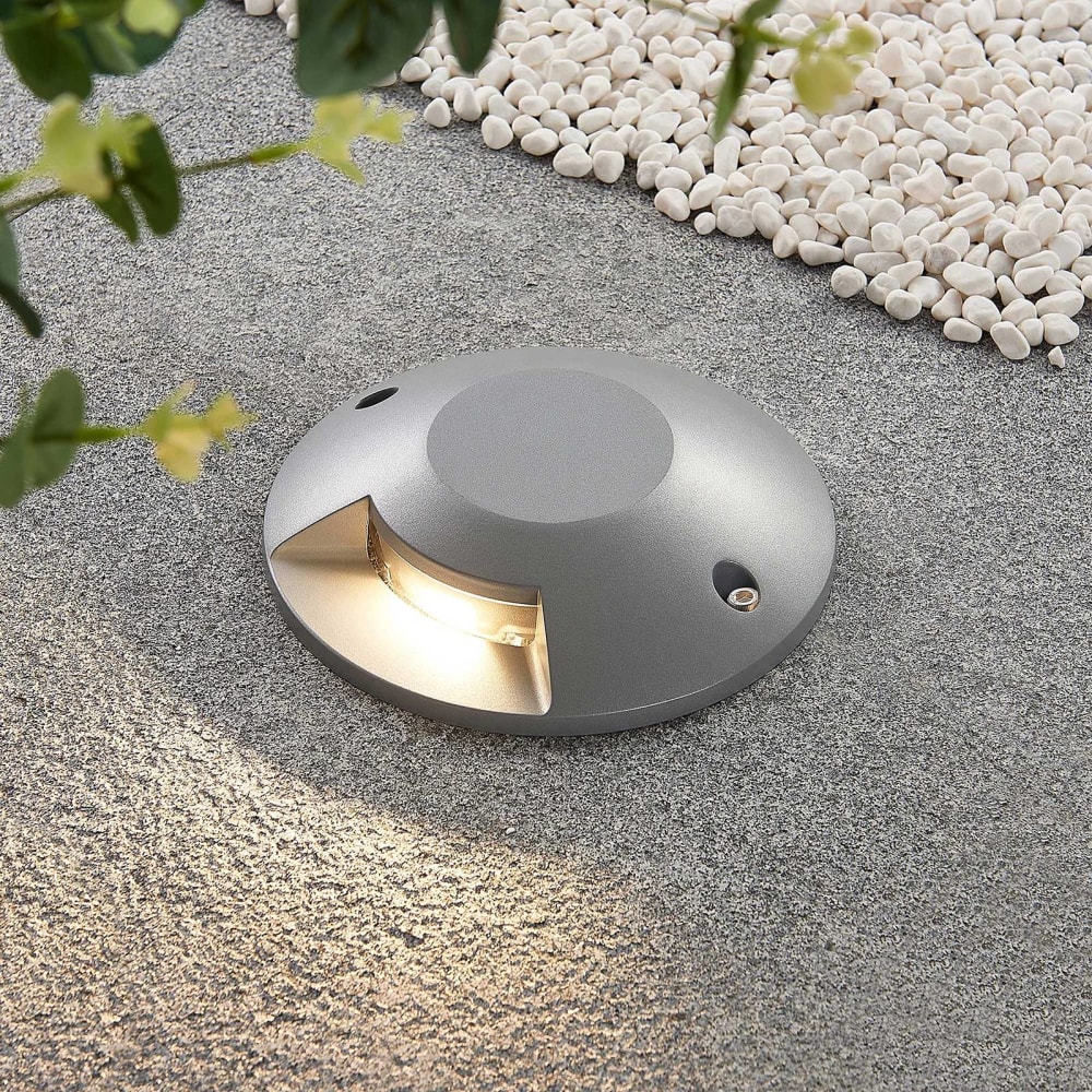 Lucande LED Außenleuchte aus Aluminium, grau style modern - Aluminium
