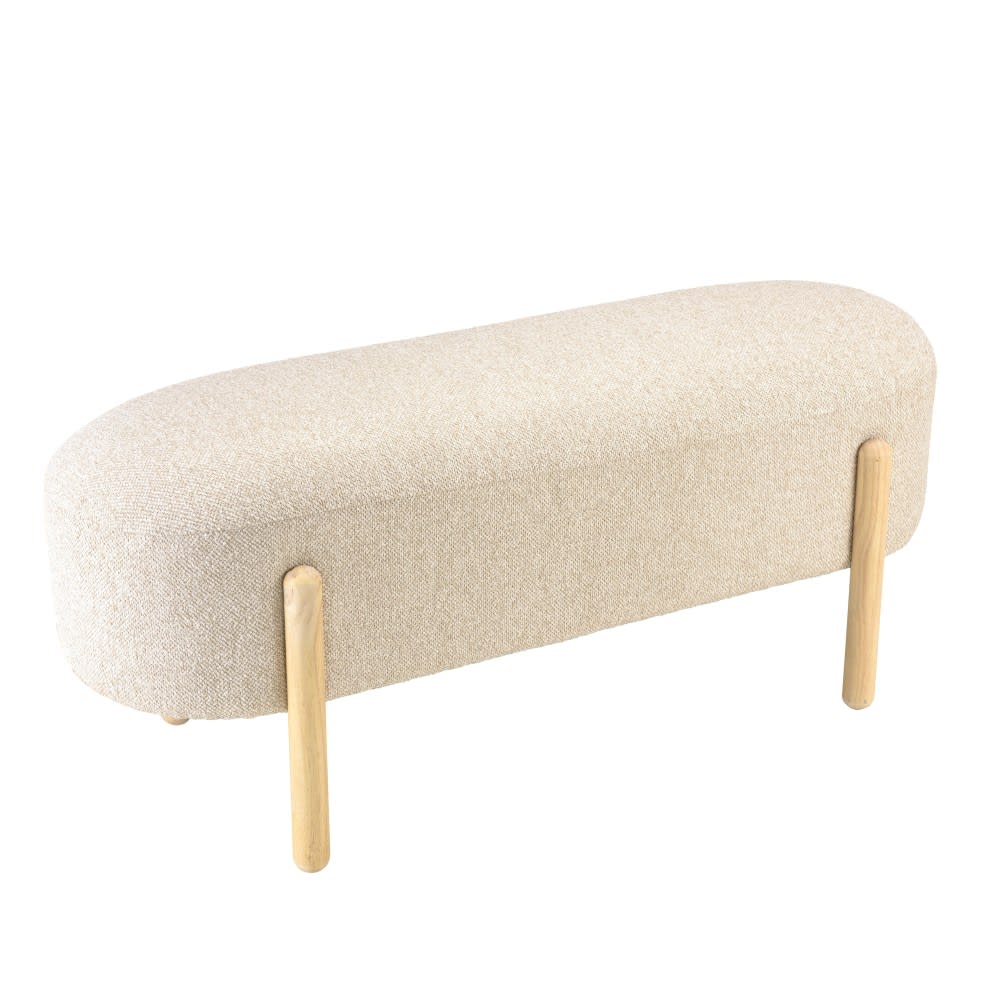 banc en tissu effet laine
