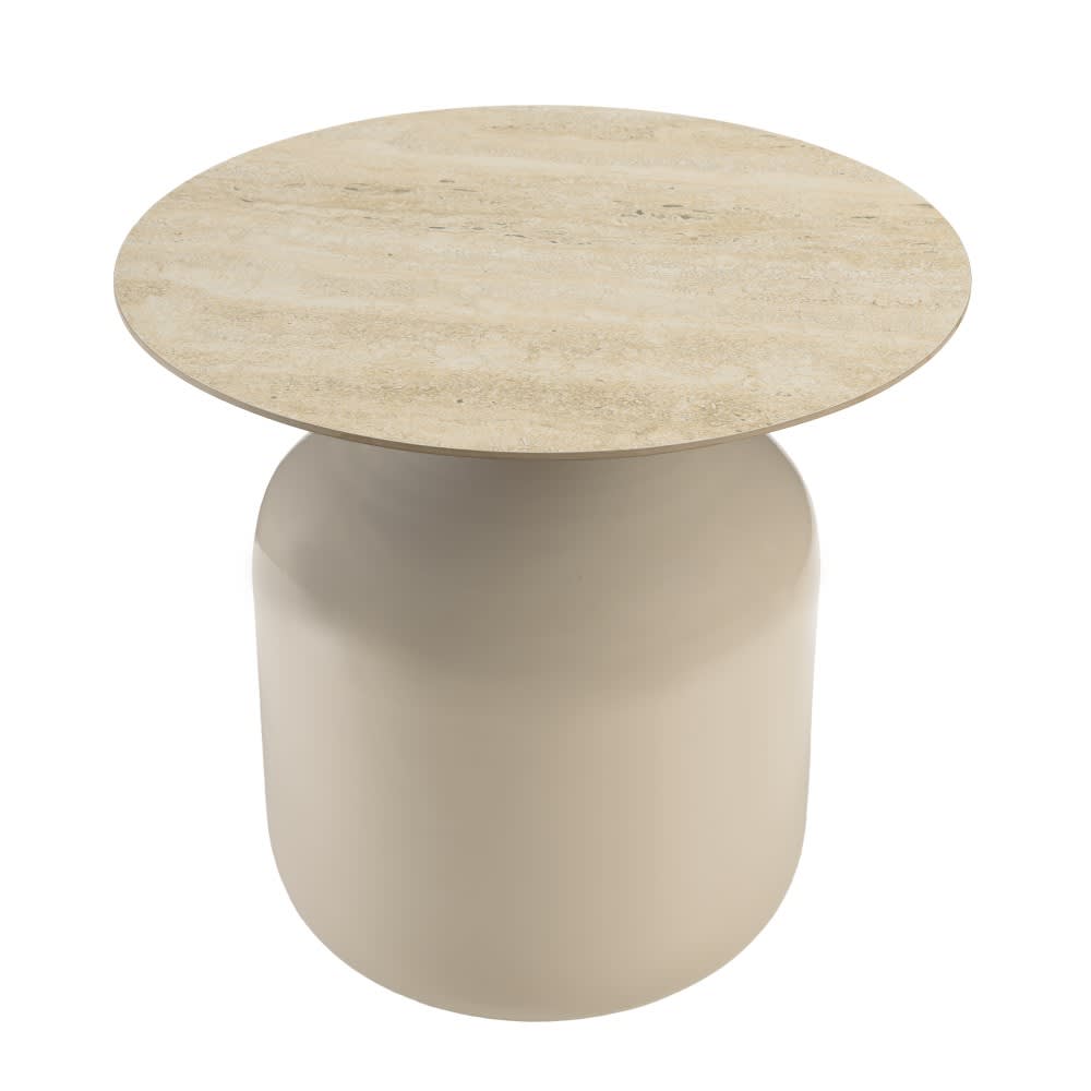 Table d'appoint plateau - pied fer