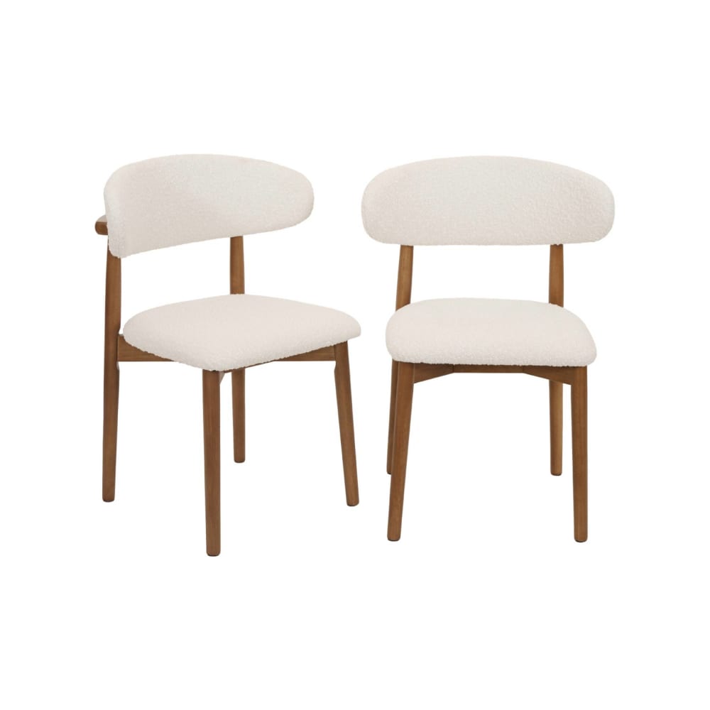 2 chaises bois hévéa