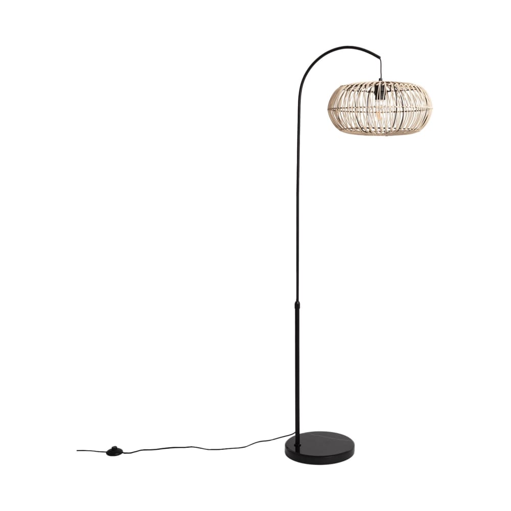 Lampadaire intérieur rotin naturel h170cm