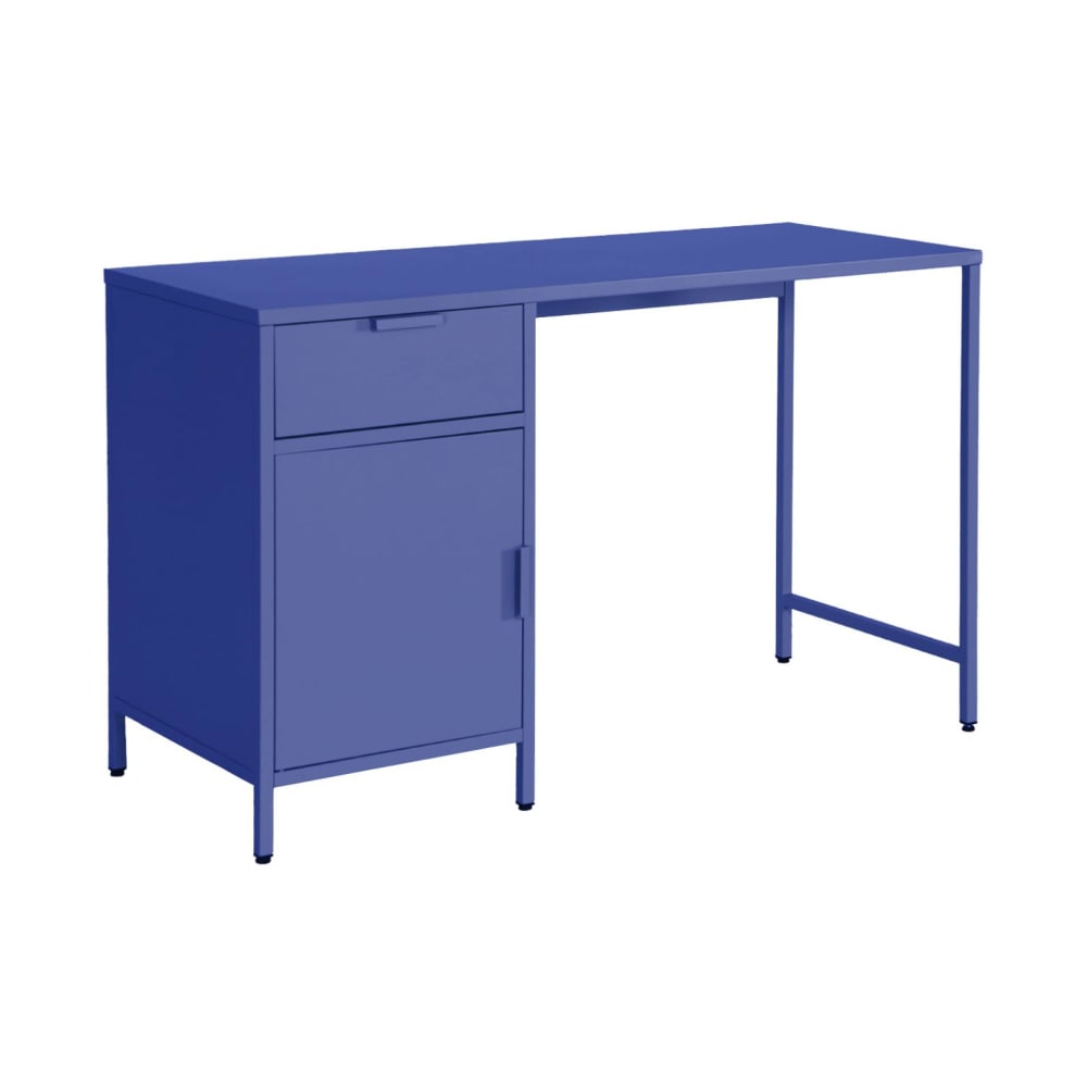 Bureau enfant acier laminé 1 tiroir, bleu roi