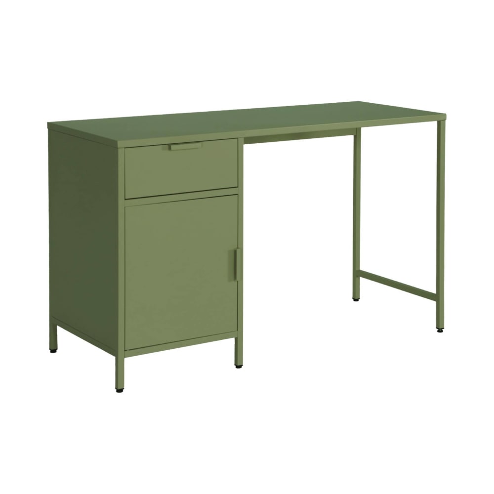 Bureau enfant acier laminé 1 tiroir, kaki