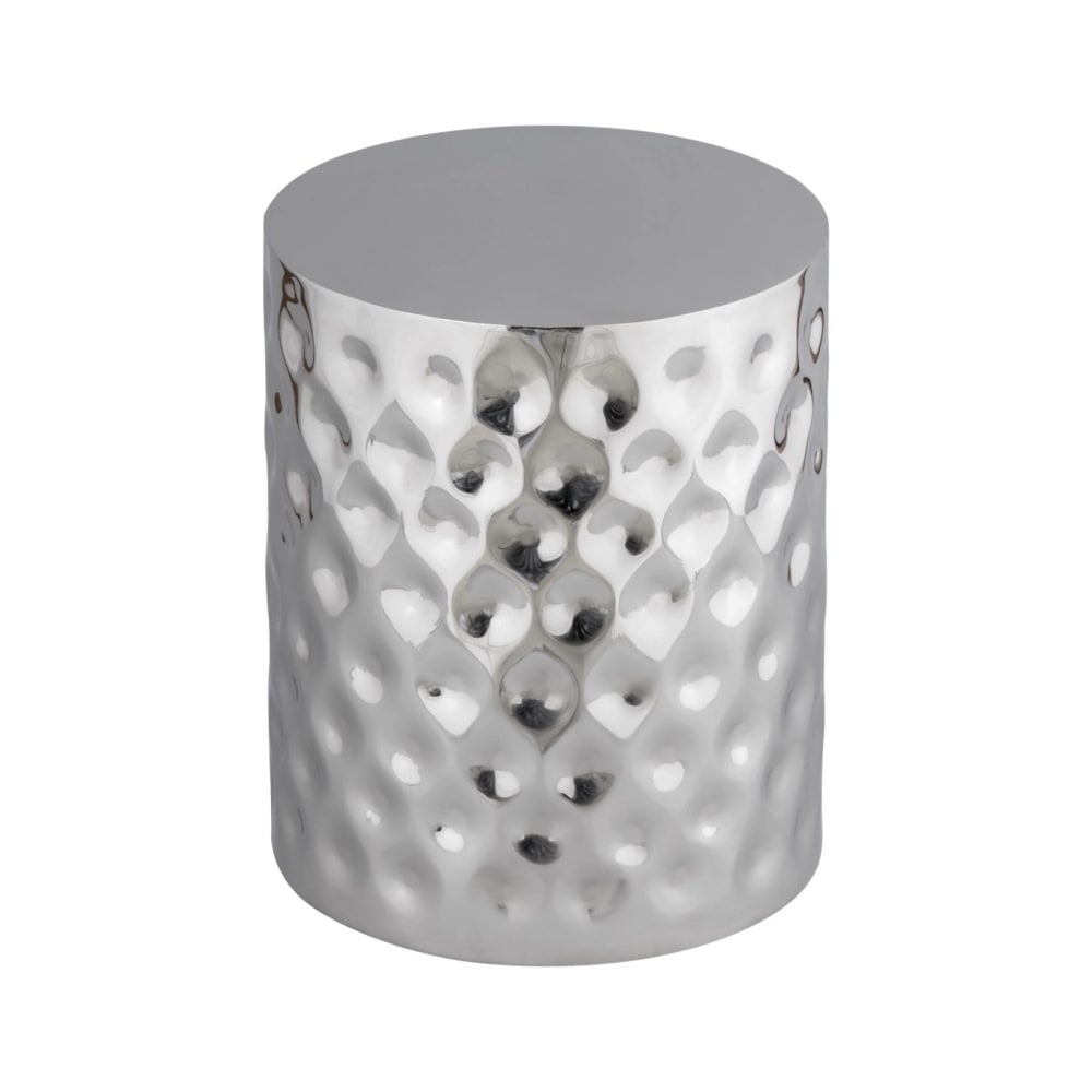 Table d'appoint, bout de canapé, table de chevet acier émaillé chromé