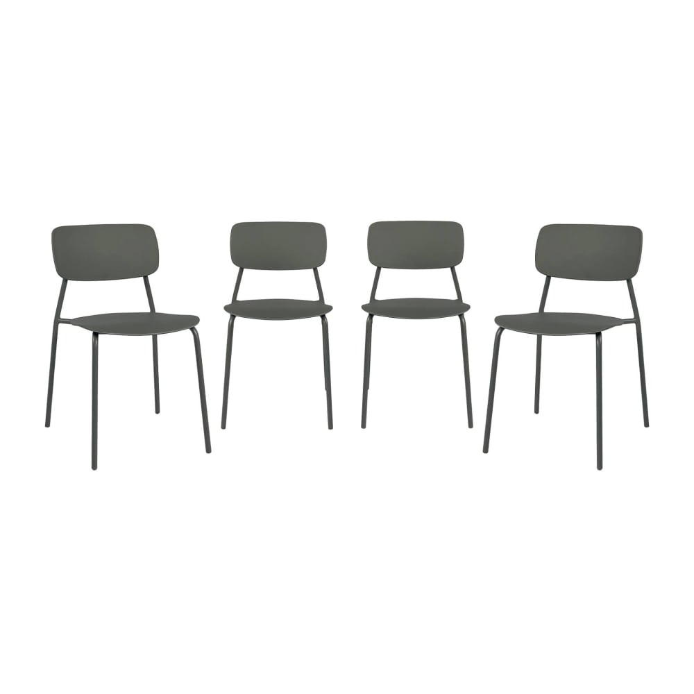 Lot 4 chaises jardin - plastique