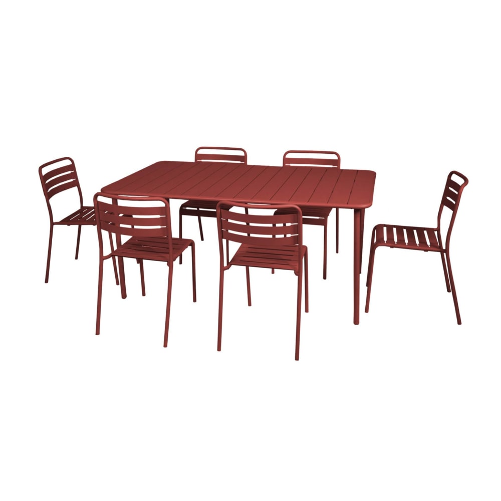 Table de jardin métal - terre