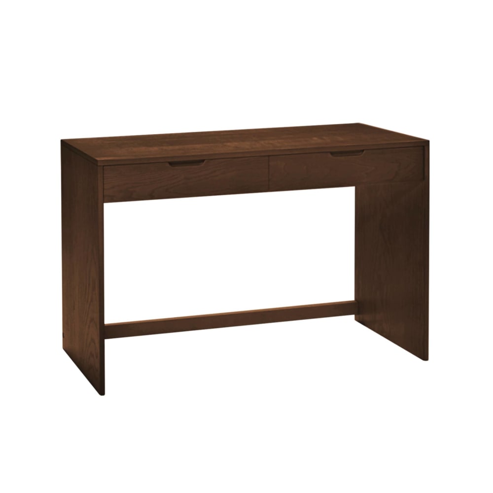 Console décor bois 2 tiroirs 120cm noyer