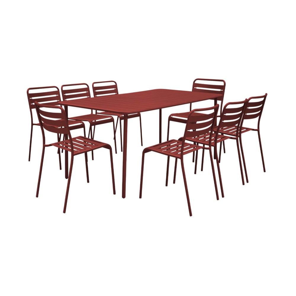 Table de jardin métal - terre