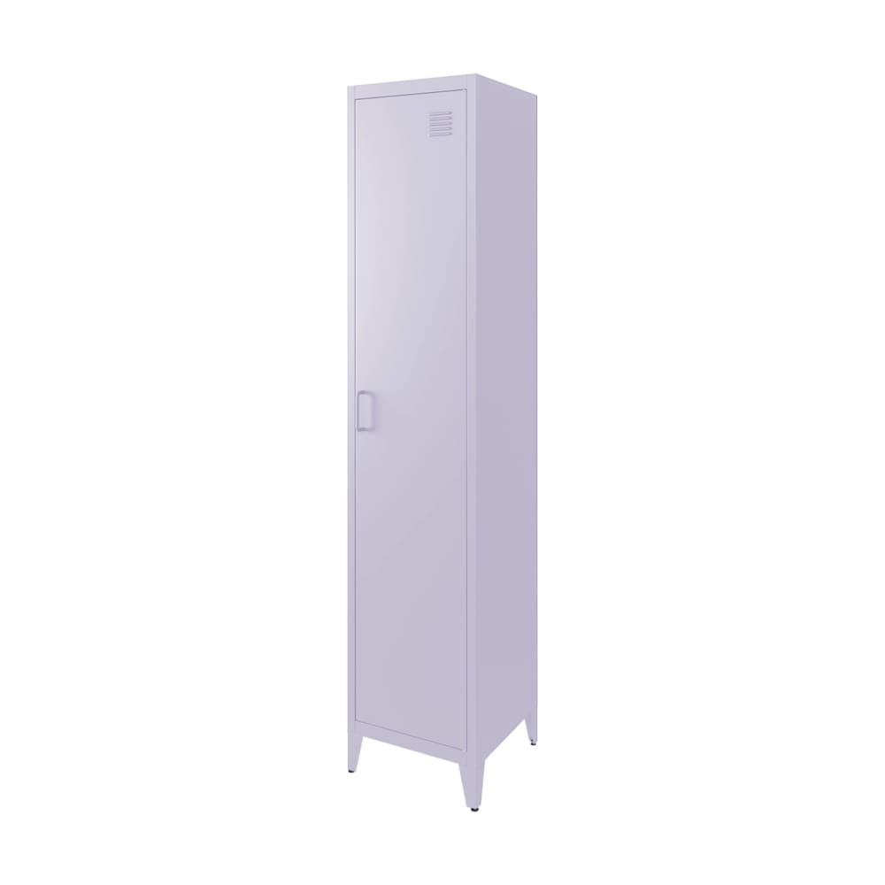 Armoire chambre acier lilas, 4 espaces de rangement