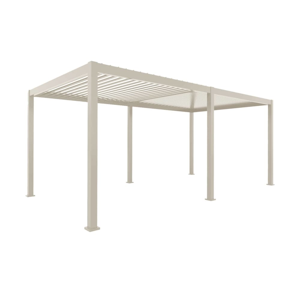 Pergola bioclimatique aluminium 6x3m beige